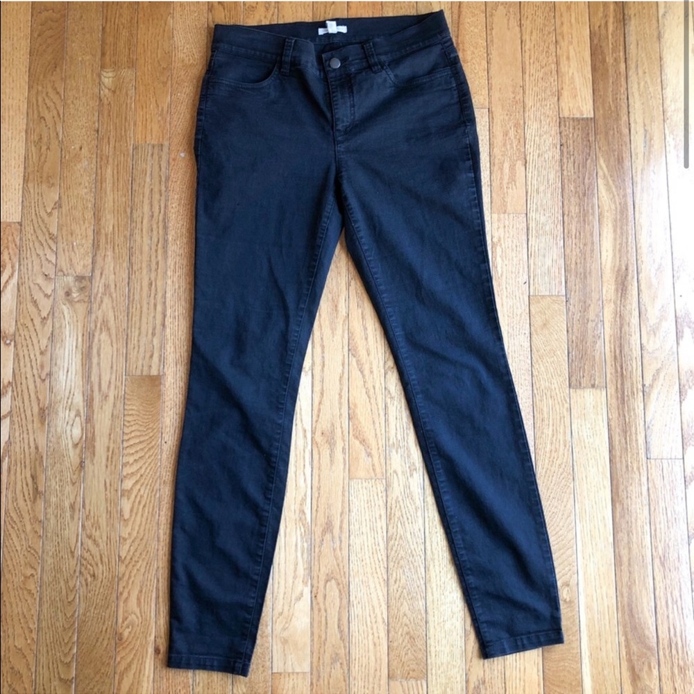 Eileen Fisher Black Ponte Skinny Legging Pant Sz 8 - Picture 2 of 7